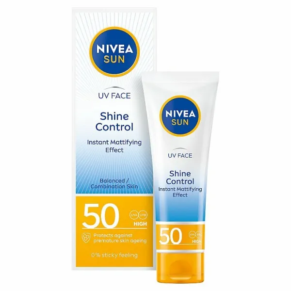 Nivea SUN UV FACE ľahký zmatňujúci pleťový krém na opaľovanie SPF 50 50 ml