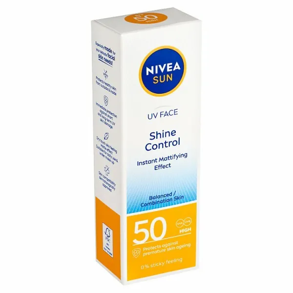 Nivea SUN UV FACE ľahký zmatňujúci pleťový krém na opaľovanie SPF 50 50 ml