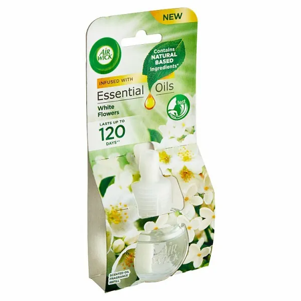 Air Wick Essential Oils Tekutá náplň do elektrického prístroja biele kvety 19 ml