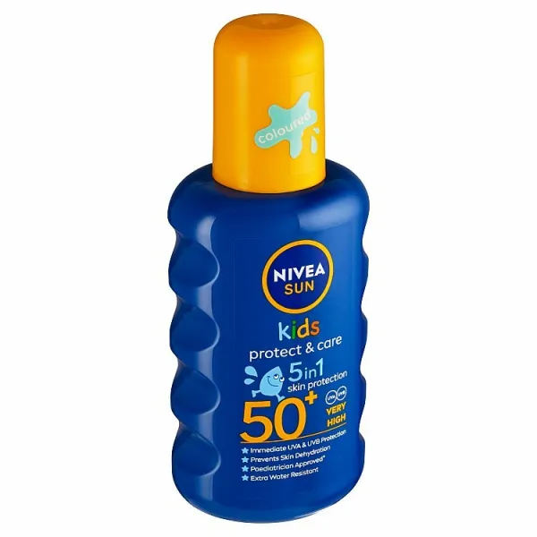 Nivea Sun Kids detský farebný sprej na opaľovanie SPF 50+ 200 ml