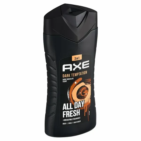 Axe Dark Temptation sprchovací gél 3 v 1 na telo, vlasy a tvár 250 ml