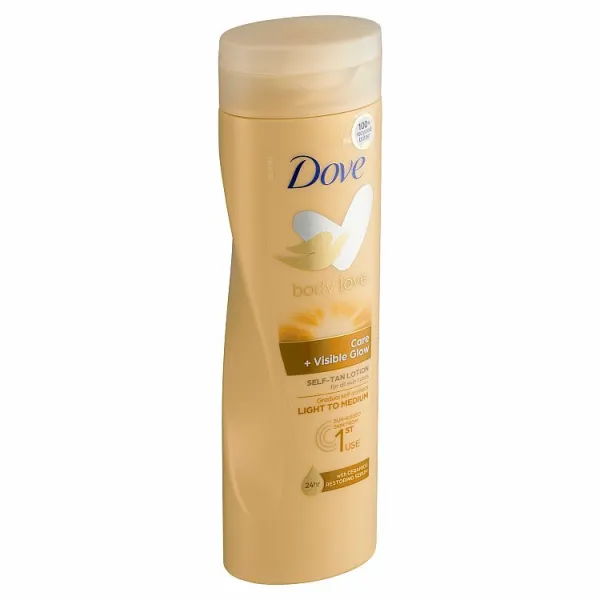 Dove Body Love samoopalovacie mlieko na telo odtieň Light to Medium 250 ml
