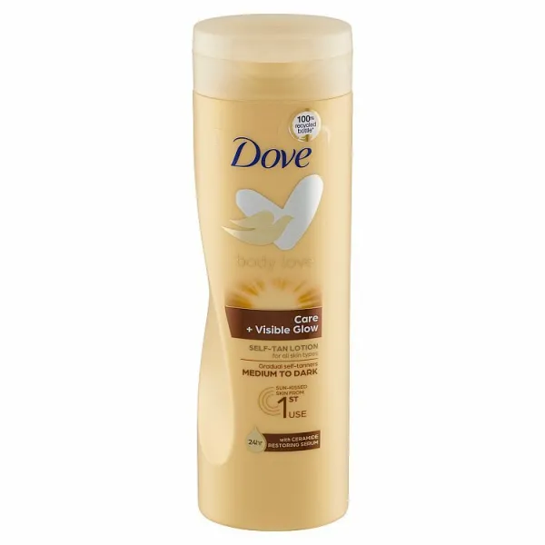 Dove Body Love samoopalovacie mlieko na telo odtieň Medium To Dark 250 ml