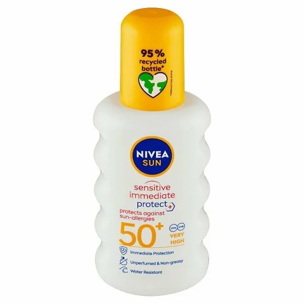 NIVEA SUN Protect & Sensitive ochranný sprej na opaľovanie SPF 50+ 200 ml