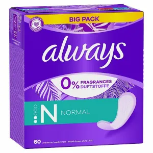 Always Daily Fresh Normal slipové vložky bez parfumácie 60 ks