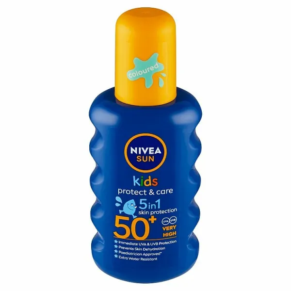 Nivea Sun Kids detský farebný sprej na opaľovanie SPF 50+ 200 ml