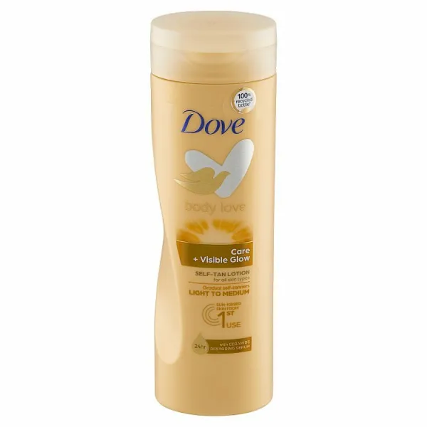 Dove Body Love samoopalovacie mlieko na telo odtieň Light to Medium 250 ml
