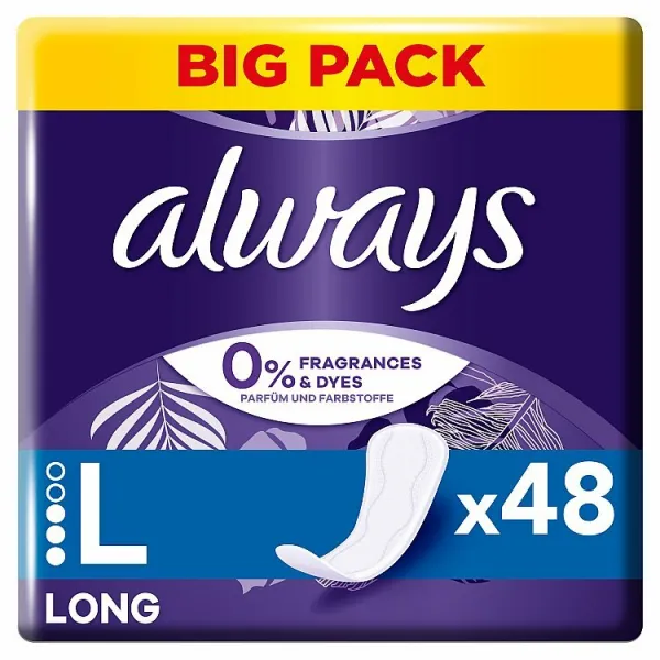 Always Daily Protect Long slipové vložky bez parfumácie 48 ks