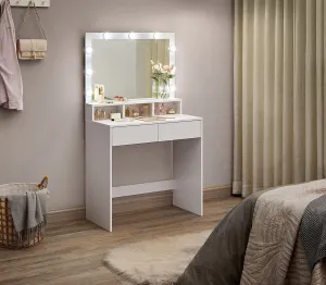 SONGMICS Kosmetický toaletní stolek Velisa 140 cm bílý