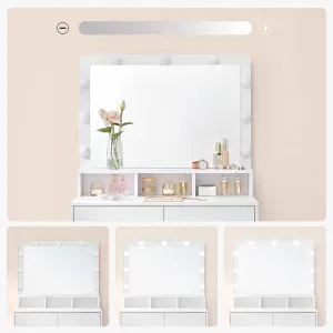 SONGMICS Kosmetický toaletní stolek Velisa 140 cm bílý