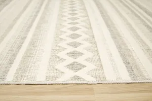 Koberec Cotton C102 Etno / kosoštvorce, krémový / sivý / béžový
