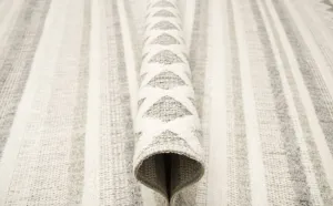 Koberec Cotton C102 Etno / kosoštvorce, krémový / sivý / béžový