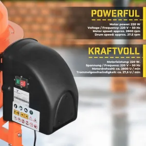 TIMBERTECH Miešačka na betón 70 l, 220 W, oceľ, 2 kolieska