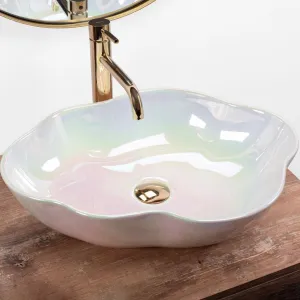 Keramické umyvadlo na desku REA PEARL perleťové