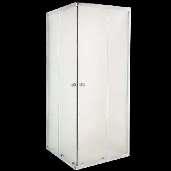INVENA - Sprchovací kút štvorec PARLA, profil: chróm, sklo frosted 90x90 AK-48-191-O