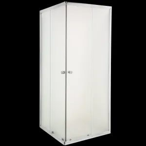 INVENA - Sprchovací kút štvorec PARLA, profil: chróm, sklo frosted 90x90 AK-48-191-O