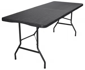 TZB Cateringový stůl RATTAN 180 cm černý