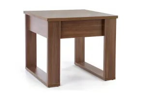 HALMAR Odkládací stolek NEA SQUARE 60 cm hnědý ořech