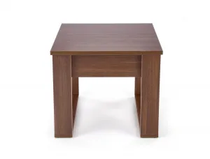 HALMAR Odkládací stolek NEA SQUARE 60 cm hnědý ořech