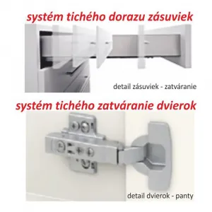 Spodná skrinka na rúru LINE D60 Tempo Kondela Biela lesk