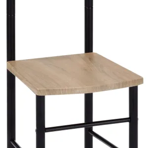 Nemý sluha 81870 BK čierny lak/dub sonoma, 119 cm
