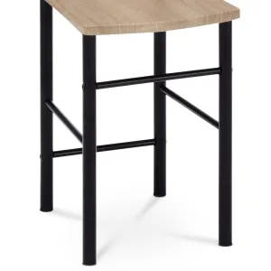 Nemý sluha 81870 BK čierny lak/dub sonoma, 119 cm
