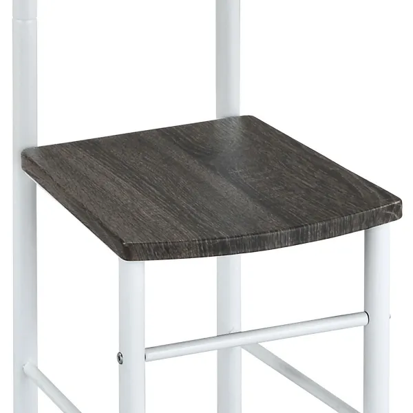 Nemý sluha 81870 WT biely lak/čierny dub, 119 cm