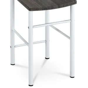Nemý sluha 81870 WT biely lak/čierny dub, 119 cm
