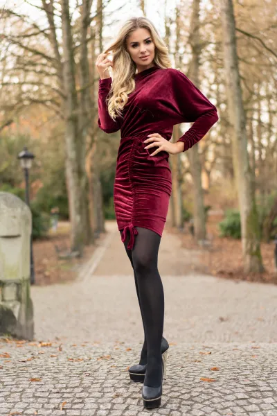 Alega Dámske šaty MILONA MAROON Farba: Bordová, Veľkosť: M