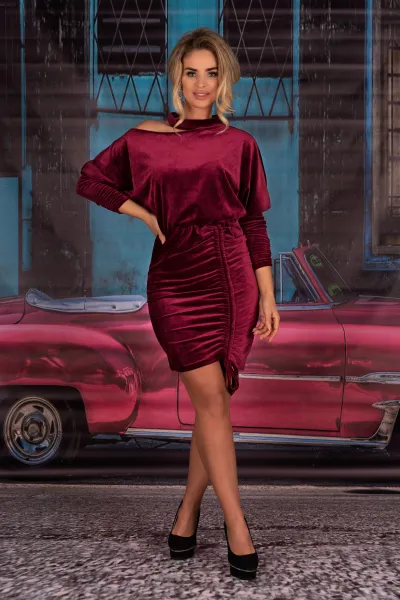 Alega Dámske šaty MILONA MAROON Farba: Bordová, Veľkosť: M