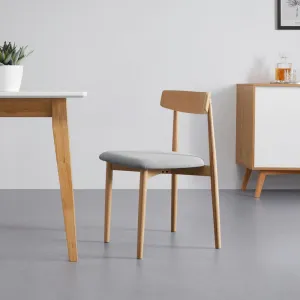 Stolička NOAH dubové drevo/sivá