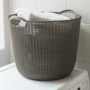 Okrúhly kôš KNIT L 30 l hnedá 03673-X59