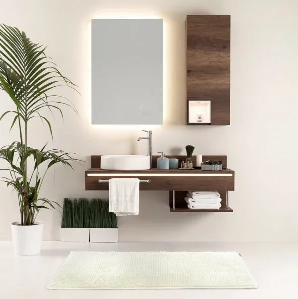ArtFlhf Kúpeľňový set BATI | 50x80/40x50 Farba: Smotanová biela