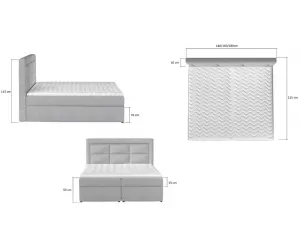 ArtElta Manželská posteľ VIVRE Boxspring | 140 x 200 cm Farba VIVRE: Dora 21