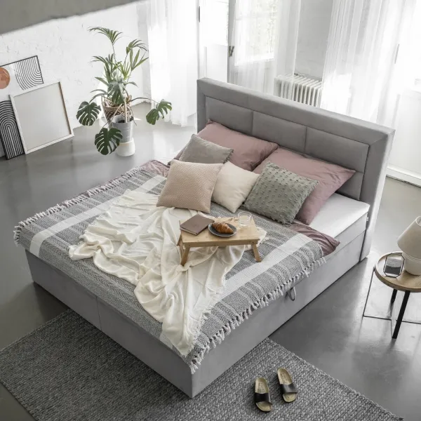 ArtElta Manželská posteľ VIVRE Boxspring | 180 x 200 cm Farba VIVRE: Monolith 84