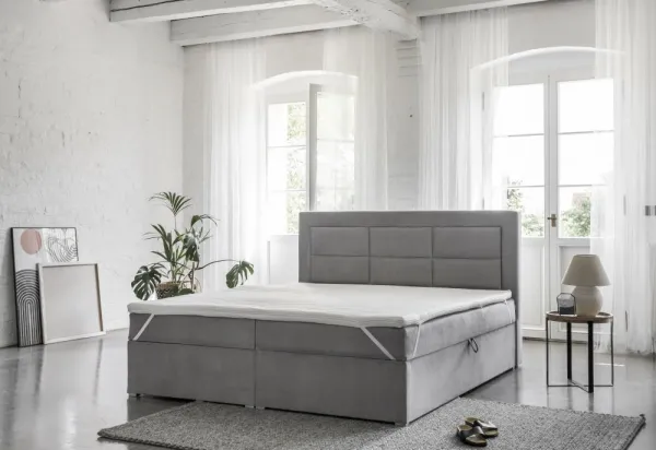 ArtElta Manželská posteľ VIVRE Boxspring | 180 x 200 cm Farba VIVRE: Monolith 84