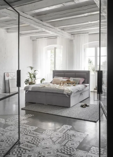 ArtElta Manželská posteľ VIVRE Boxspring | 180 x 200 cm Farba VIVRE: Monolith 84