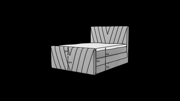 ArtElta Manželská posteľ CANDICE Boxspring | 140 x 200 cm Farba: Savoi 38