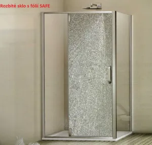 H K - Sprchové dvere SAFE D2 75 FROST dvojkrídlové 71-75 x 195 cm SE-SAFED275FROST