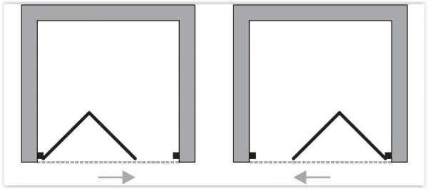 FORTE - Sprchová zástena DOMINO - Farba rámu zásteny - Plast biely, Rozmer A - 100, Smer zatváranie - Univerzálny Ľavé / Pravé, Výplň - Polystyrol 2,2 mm (acrilico), Výška - 185 BSDOM10P