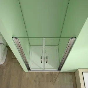 H K - Sprchové dvere MELODY D2 85 dvojkrídlové 81-85 x 195, číre sklo SE- MELODYD285