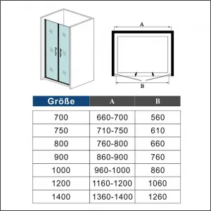 H K - Sprchové dvere MELODY D2 85 dvojkrídlové 81-85 x 195, číre sklo SE- MELODYD285