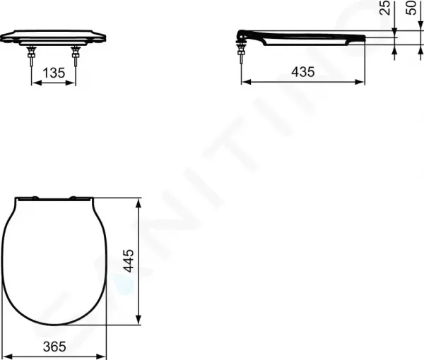 Ideal Standard Connect Air - WC sedátko ultra ploché, Soft-Close, biela E036601