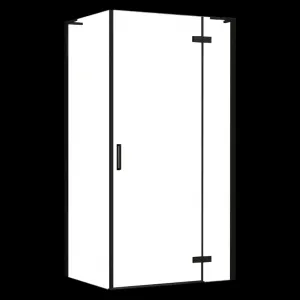 REA/S - Sprchová kabína Hugo Black 80x80 KPL-45220
