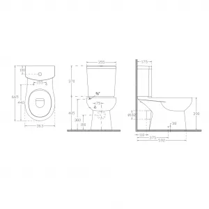 SAPHO - KAIRO WC kombi, zadný odpad, splachovací mechanizmus PC105