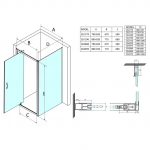 GELCO - SIGMA SIMPLY štvorcová sprchová zástena pivot dvere 800x800 L/P varianta, Brick sklo GS3888GS4380