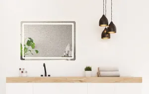 Tutumi Dotykové zrcadlo s LED osvětlením COLOR 80x60 cm