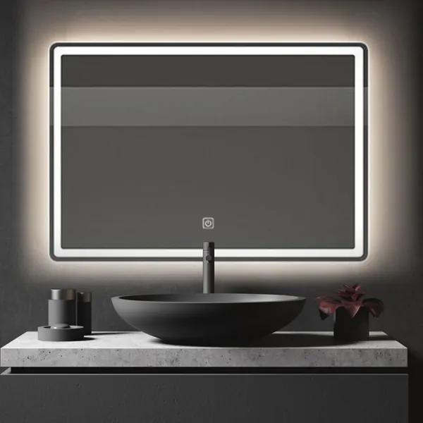 Tutumi Dotykové zrcadlo s LED osvětlením COLOR 80x60 cm