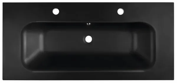 SAPHO - SIDRA dvojumývadlo 101x46cm, liaty mramor, čierna mat SD101B-2