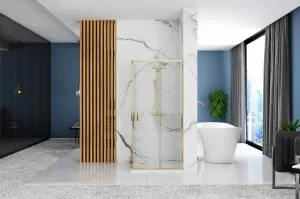 REA - Sprchovací kút PUNTO 80x100 Gold Bez sprchovej vaničky REA-K6442